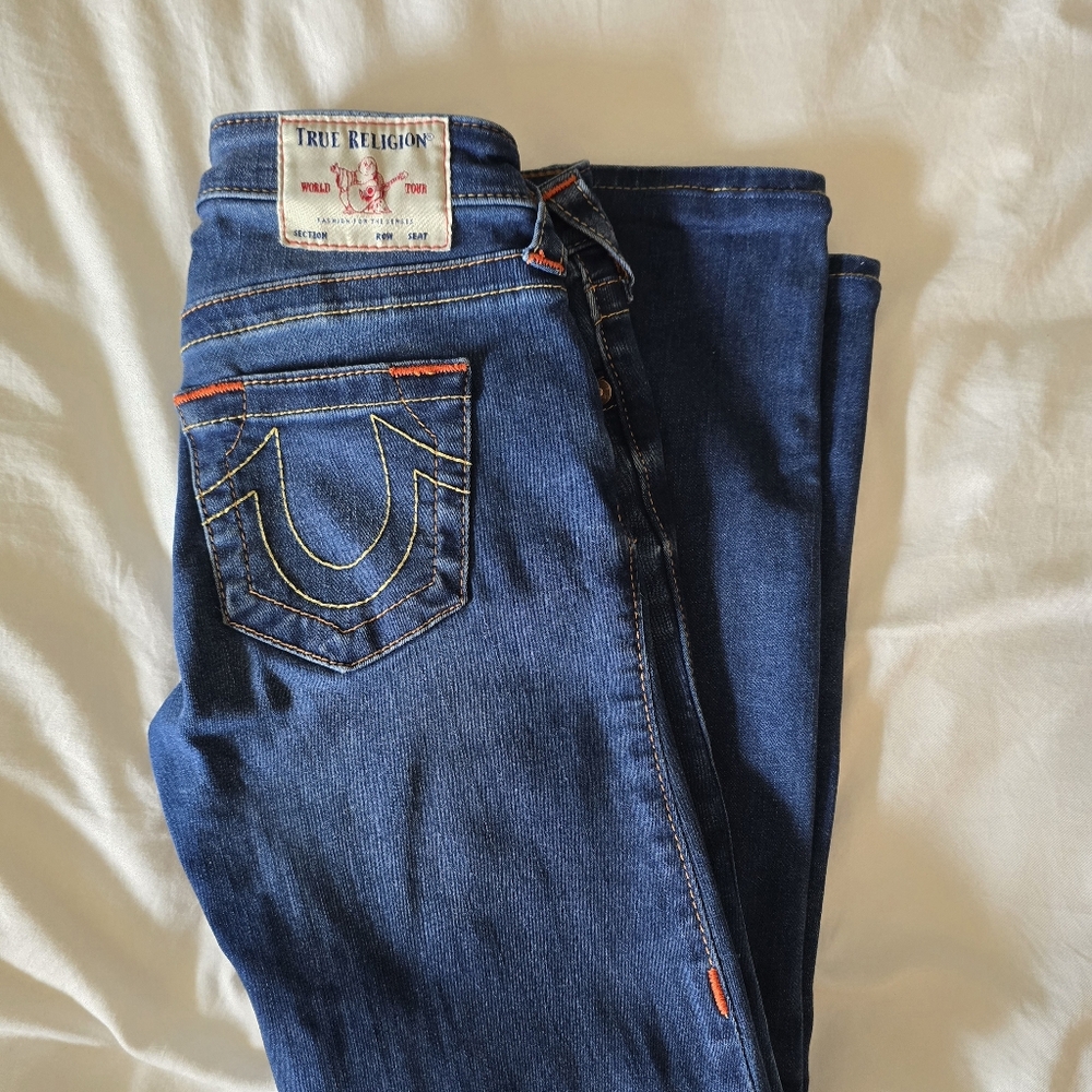 True Religion Stella Low Rise Skinny Medium Indego wash color